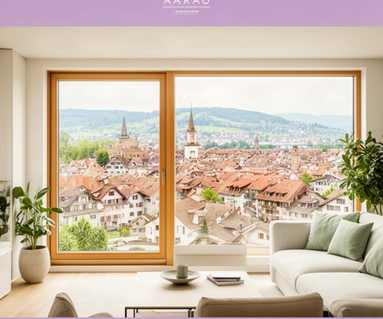 Helle moderne Wohnung mit Blick über die Altstadt von Aarau für neu zugezogene Expats